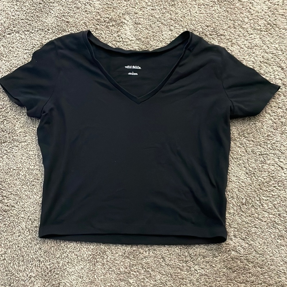 Wild Fable Black Crop Top